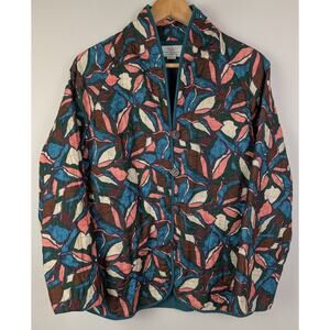 Trovata Birds of Paradis Hollis Patterned Quilted Jacket Laurel Leaf XS